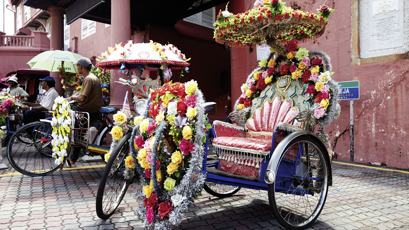 Local Trishaw with Decorations