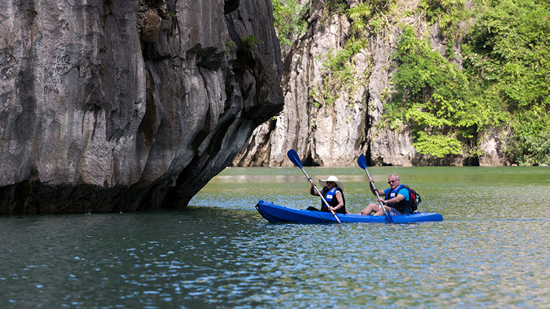 Kayaking on Halong Bay