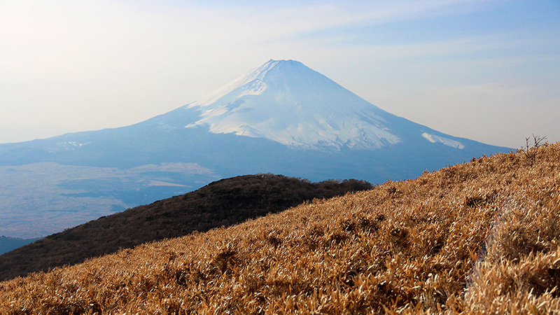 The Snow-Capped Peak of Mount Fuji