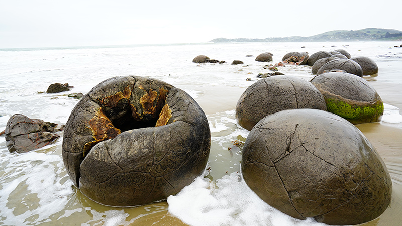 Spherical Boulders of Koekohe Beach, New Zealand