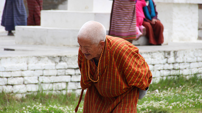 An old but kind man in Bhutan