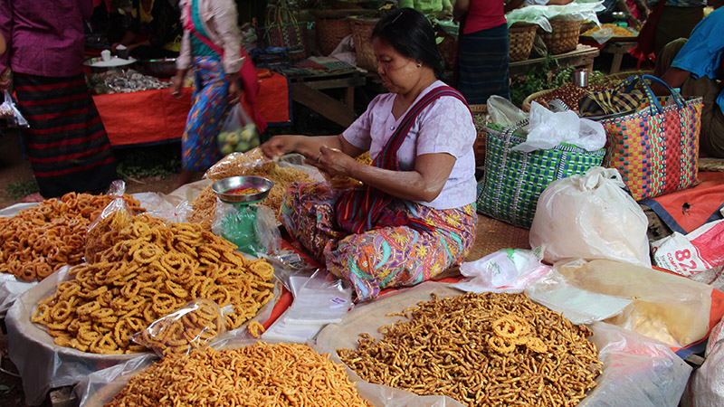 A Local Market in Myanmar