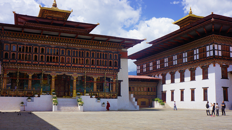 The Courtyard Inside the Thimphu Dzong, Bhutan 