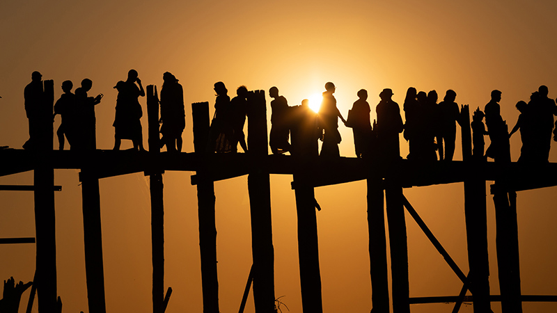 Sunset View of U Bein Bridge