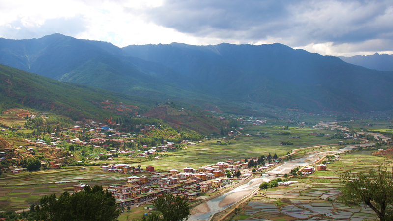 Views are Seen from Paro Dzong