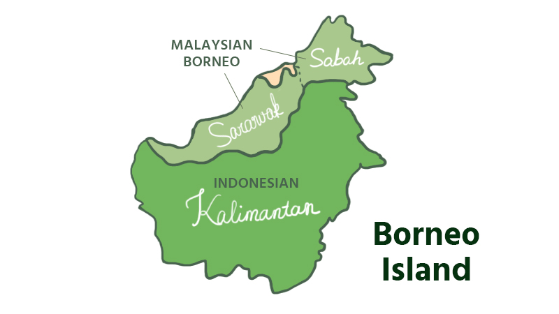 Map of Borneo