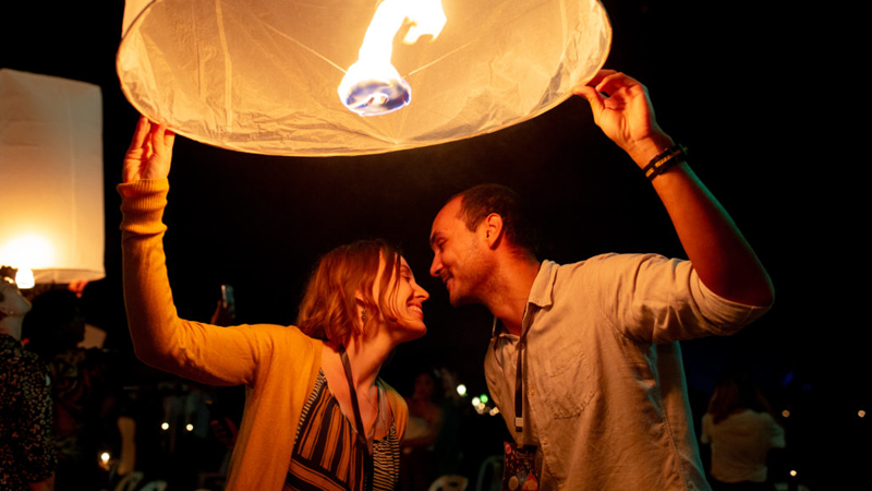 Light Sky Lantern in Chiang Mai