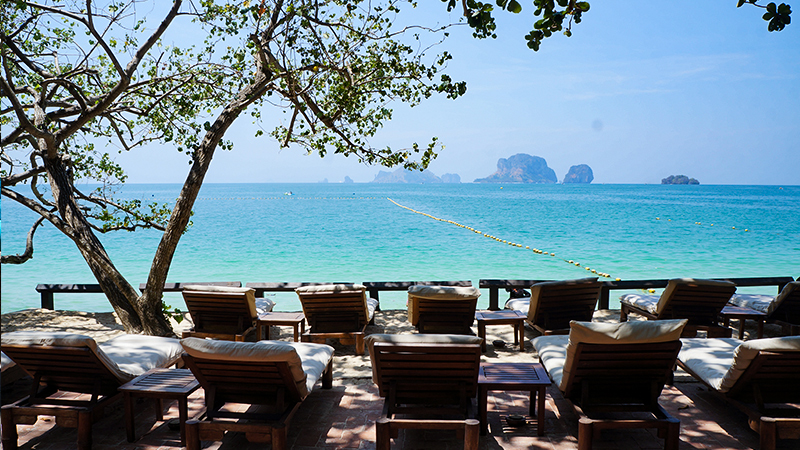 The Vacation Time on Railay Beach in Krabi