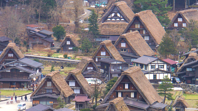 Triangle Style Houses in Shirakawago