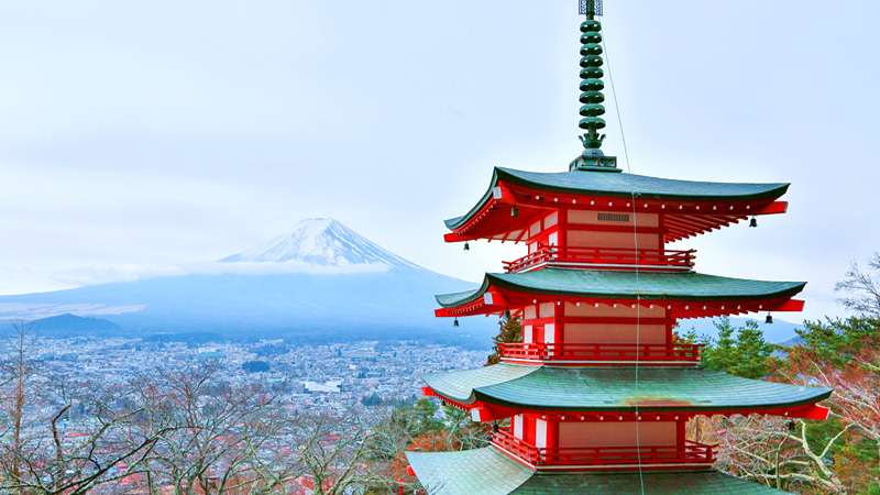 View of Mt. Fuji From Arakurayama Sengen Park