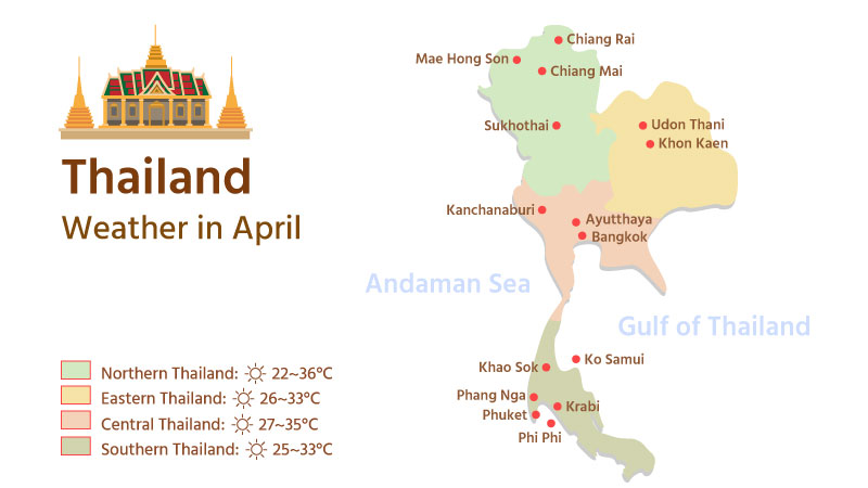Thailand's Weather Map in April
