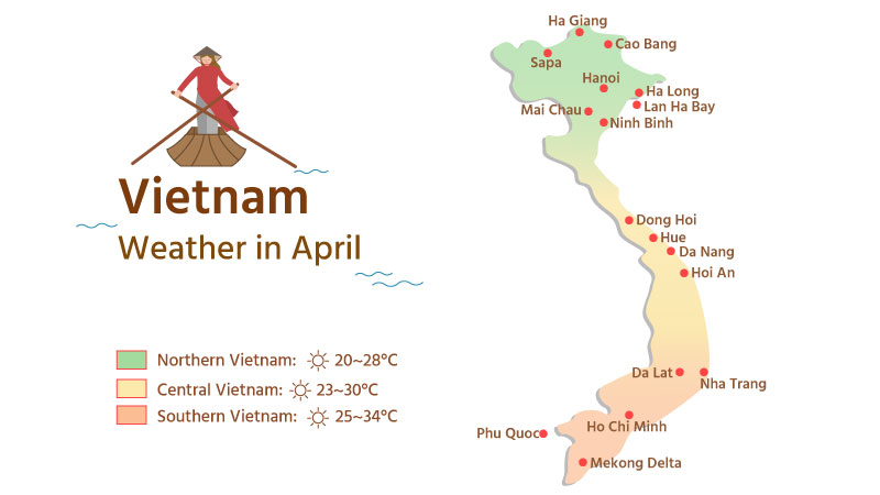 Vietnam's Weather Map in April