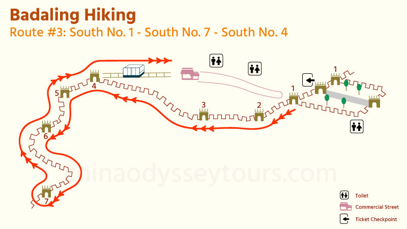 Badaling Great Wall Hiking Route #3