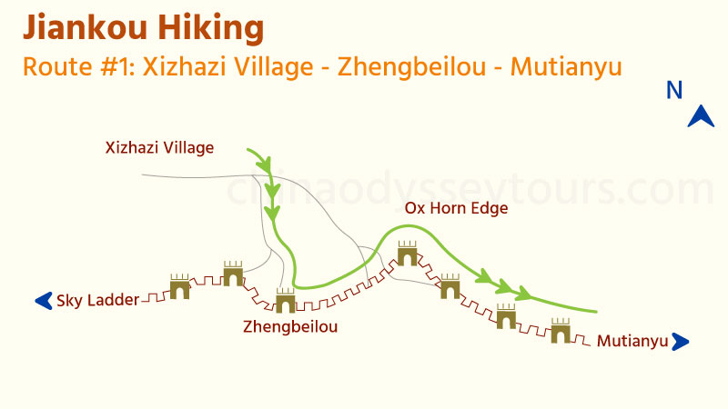 Jiankou Great Wall Hiking Route #1: From Zhengbeilou to Mutianyu