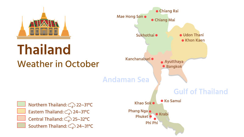 Thailand Weather Map in October