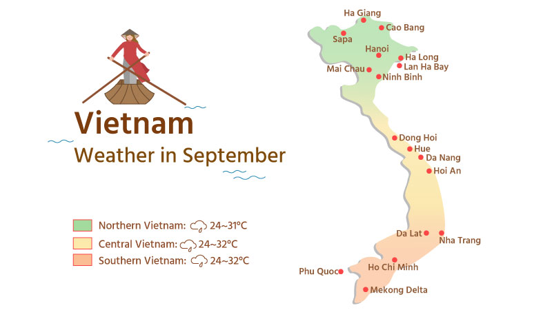 Vietnam's Weather Map in September
