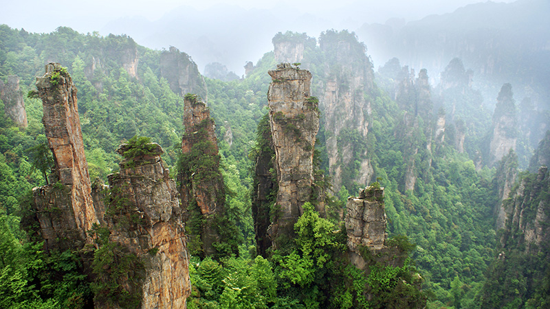 Picos Impresionantes de Zhangjiajie 