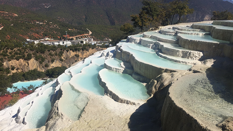 Baishuitai, also known as White Water Terraces