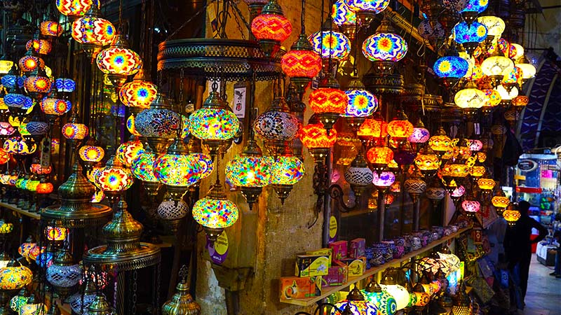 Mosaic Glass Lamps in Grand Bazaar