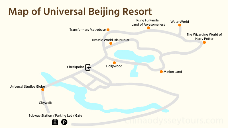 General Map of Beijing Universal Studios