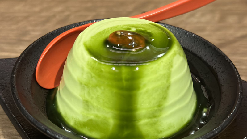 Match Pudding at Uji's Tea House