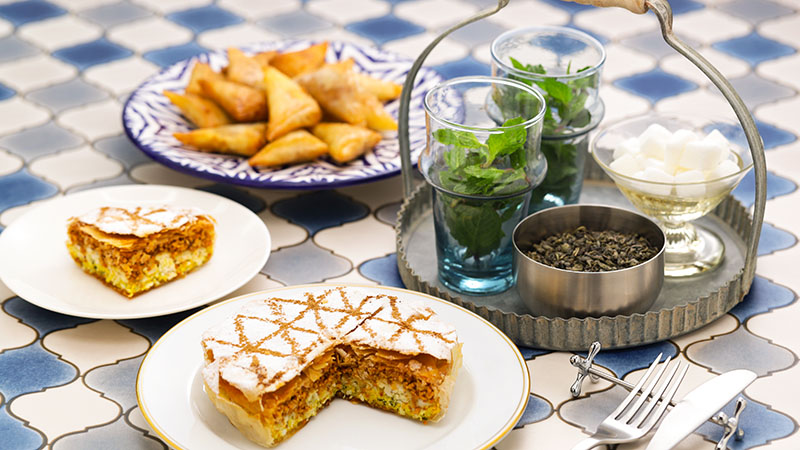 Moroccan Pastilla with Mint Tea