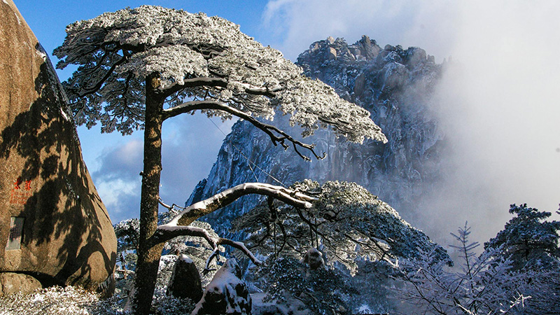 Mount Huangshan in winter