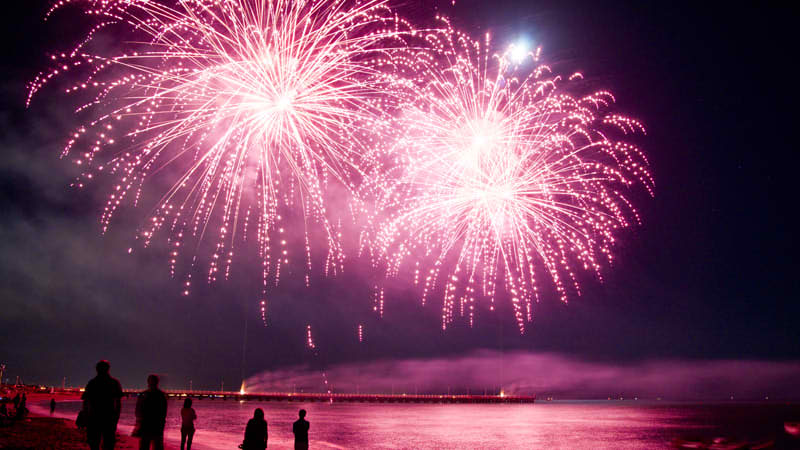 Seaside Fireworks Display