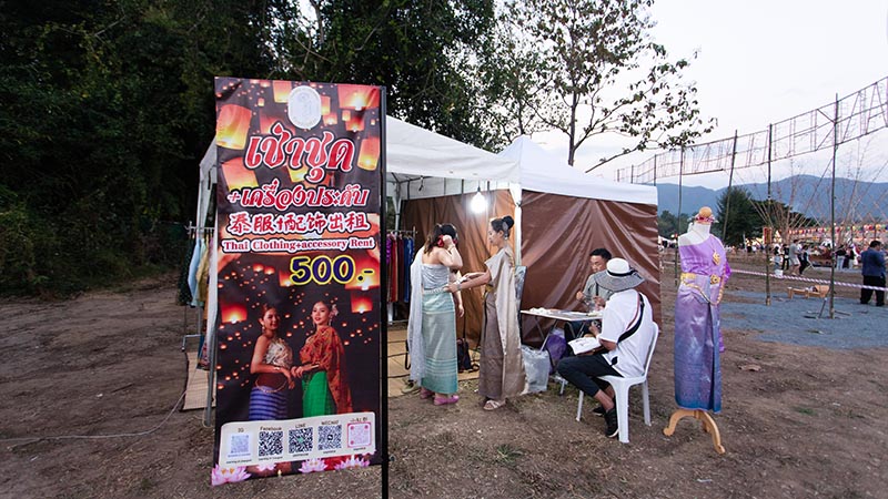 Travelers Experiencing Thai Traditional Costumes