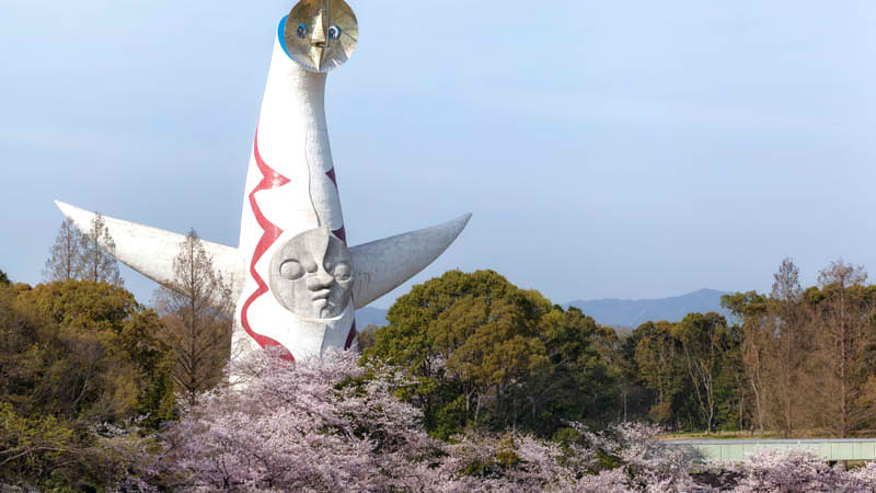 Tower of The Sun With Sakura