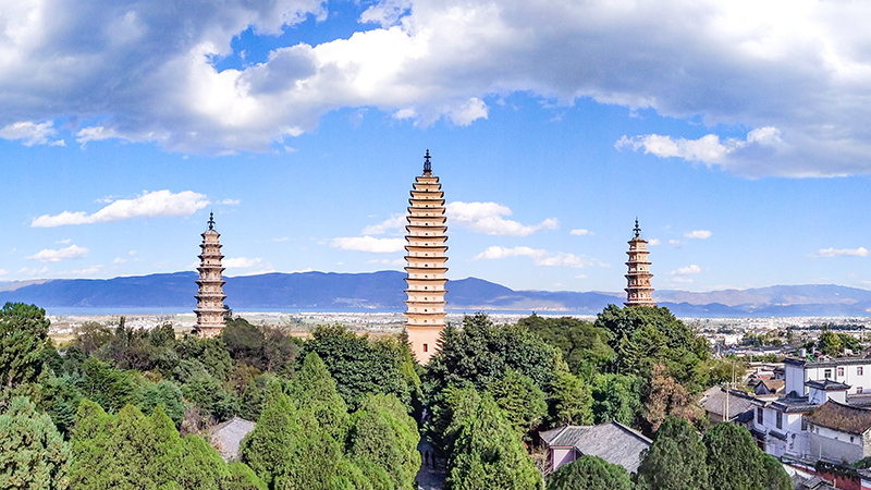Three Pagodas in Dali