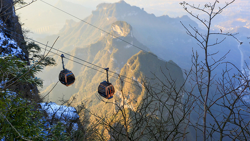 Zhangjiajie National Forest Park in winter