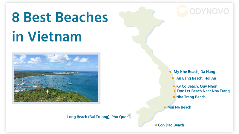 Beaches Map of Vietnam