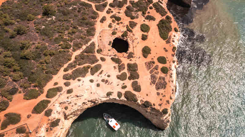 Aerial View of Benagil Cave