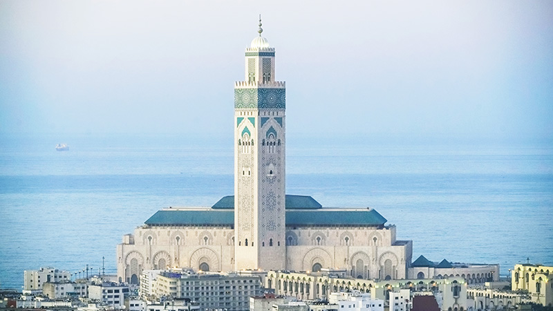 Cityscape of Casablanca With Grand Mosque