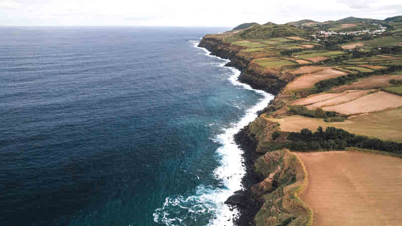Dramatic Cliffs Along the Coastline