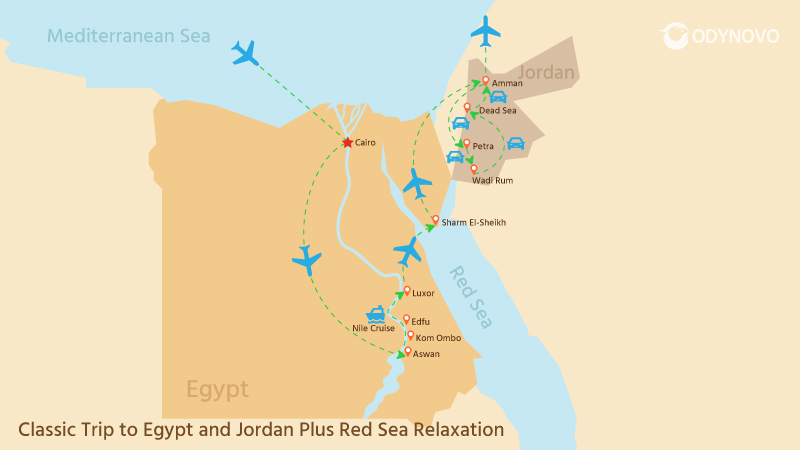 Classic Egypt & Jordan Tour Plus Red Sea Holiday