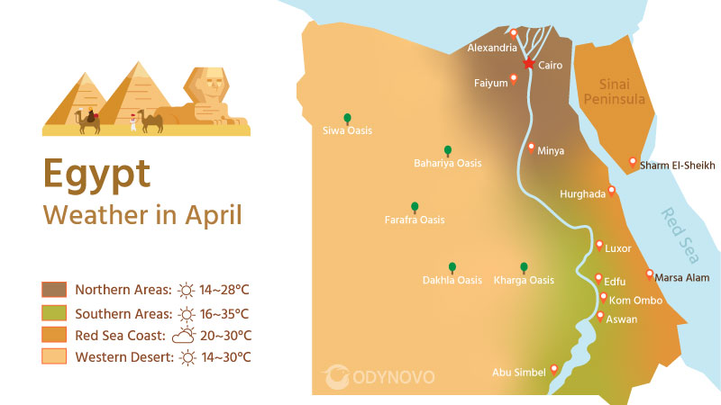 Egypt's Weather Map in April