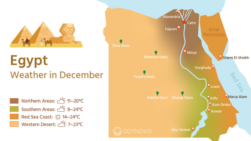 Egypt's Weather Map in December