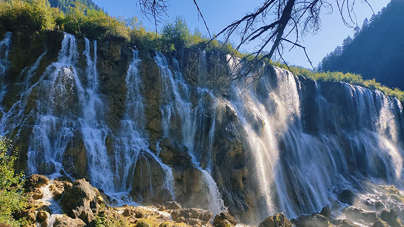 The waterfalls in Jiuzhaigou