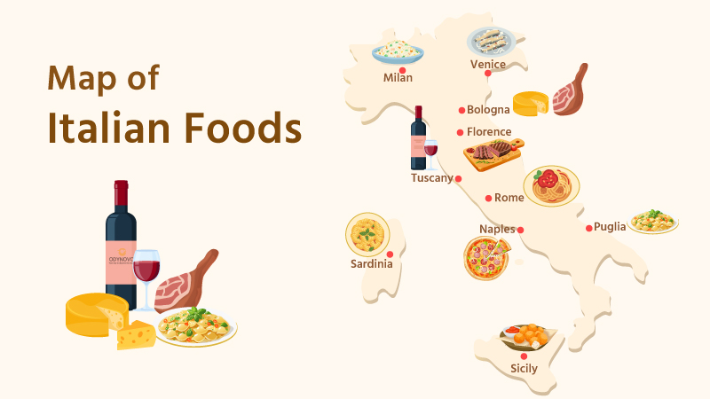 Map of Italian Foods