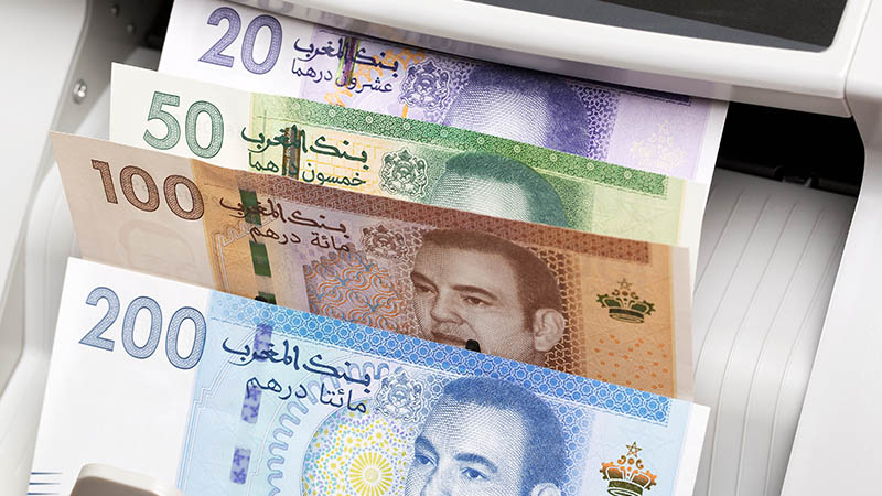 Moroccan Dirham in a Counting Machine