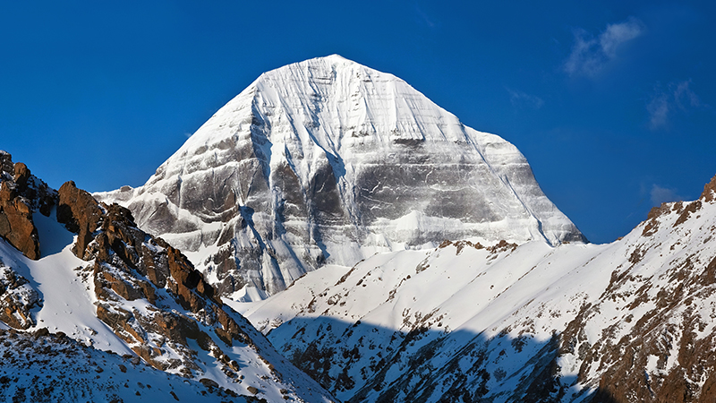 Mount Kailash on a sunny day