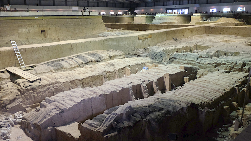 The overview of the Terracotta Army museum