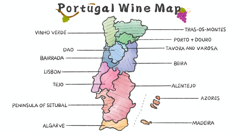 Wine Map of Portugal
