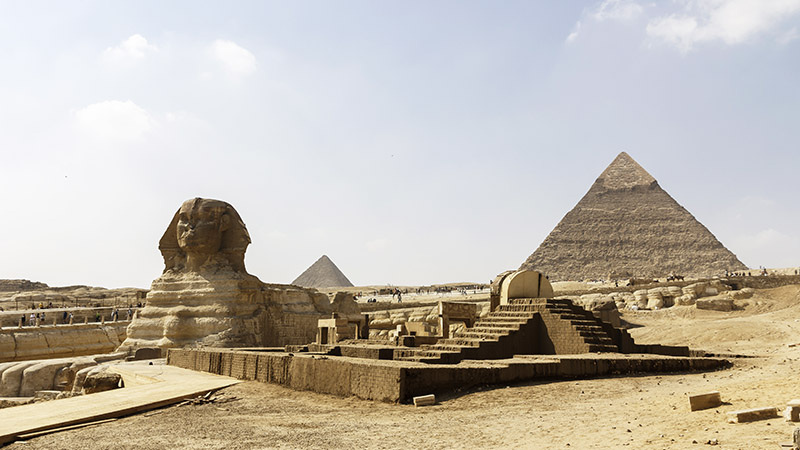 Pyramids of Giza and Sphinx
