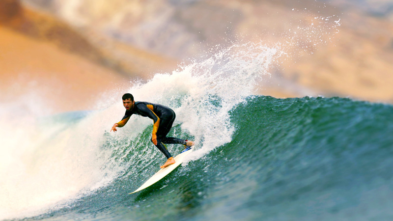 Surfing in Peru