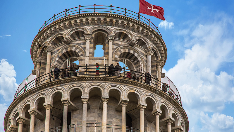 Top of the Leaning Tower of Pisa
