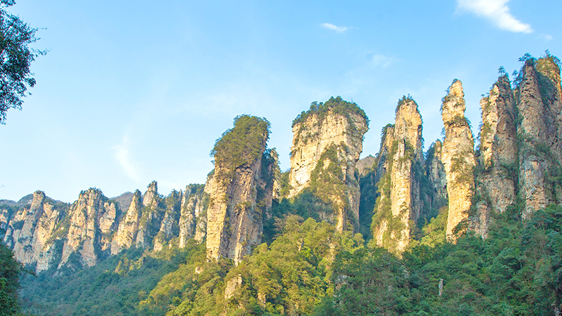 Zhangjiajie National Forest Park on a sunny day
