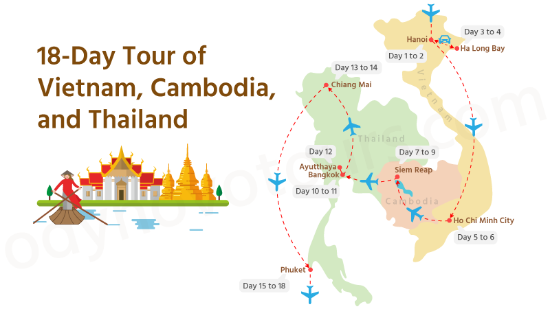 18 Day Tour of Vietnam, Cambodia & Thailand